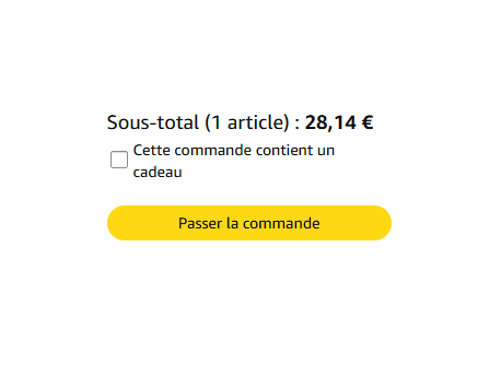 Panier Amazon — Passer la commande